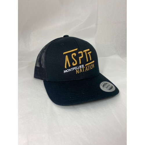 Casquette Retro Trucker Black ASPTT Montpellier