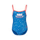 KIDS GIRL ARENA FRIENDS SWIMSUIT U BACK ROYAL FLUO RED MULTI