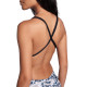 Maillot Femme ARENA EARTH SWIMSUIT XCROSS BACK BLACK WHITE