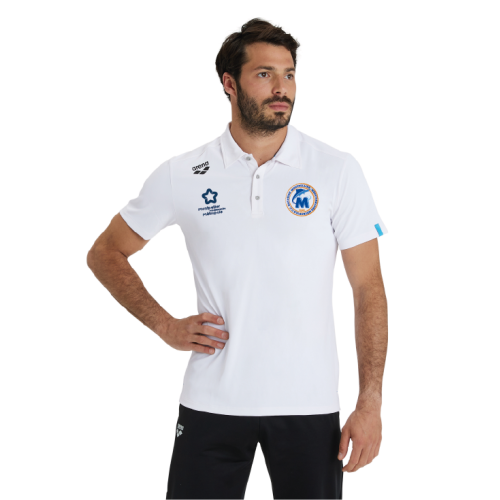 Polo Arena Blanc Technique Homme - 3MUC Natation