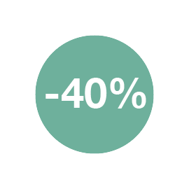 - 40%